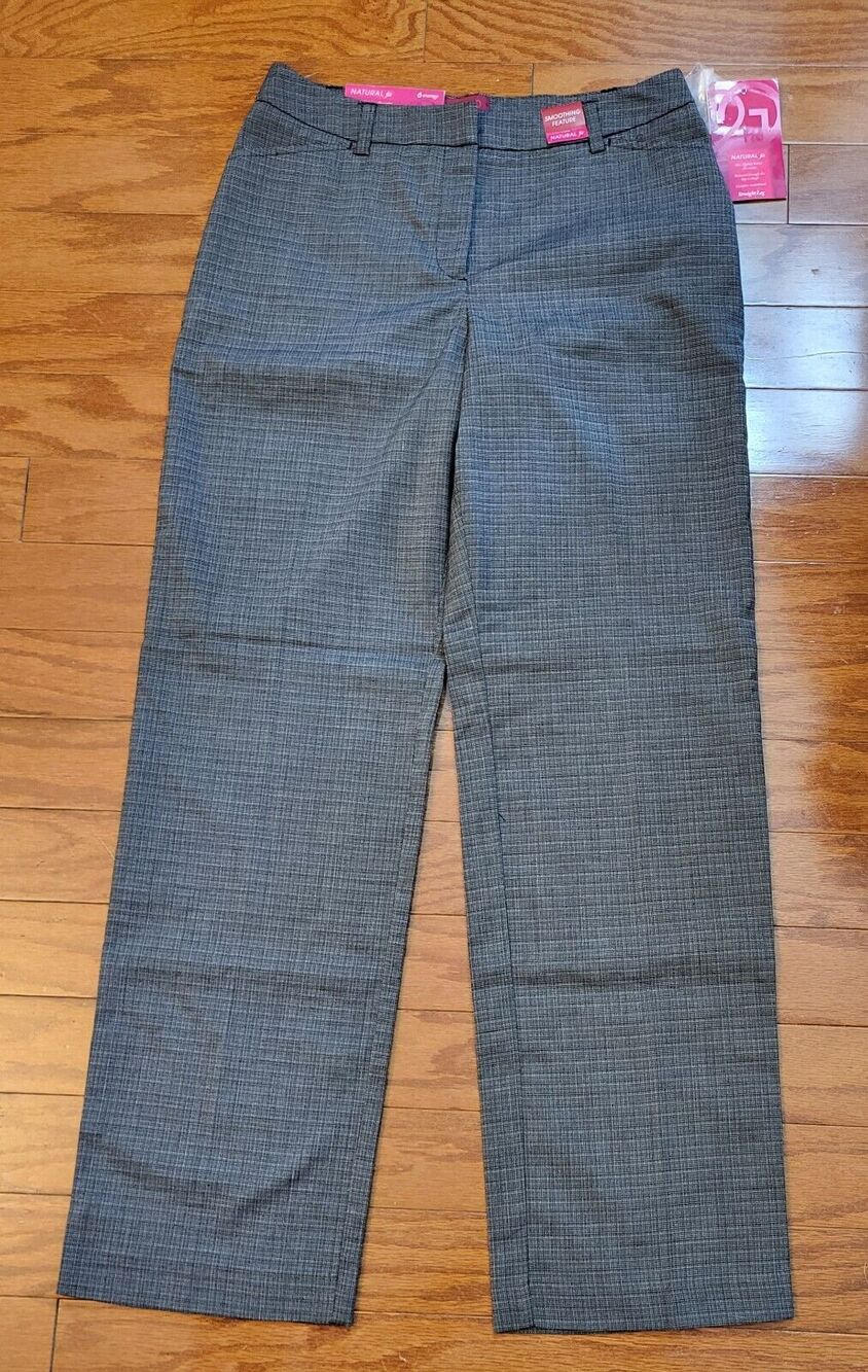 NWT 212 Collection Black Straight Leg Natural Fit Dress Pants Size 6 Avg